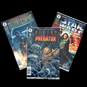 Lot of 3 Dark Horse Comics: Aliens Versus Predator #4 Star Wars 4&6 (Newsstand)